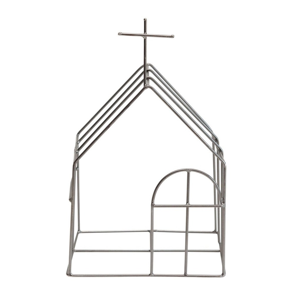 Creative Co-Op 6" L x 5-3/4"W x 10" H Metal Wire Church